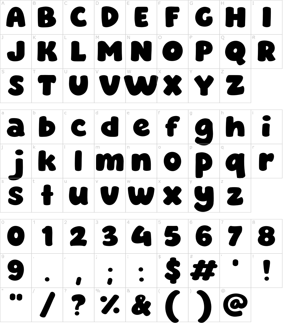 フォントの文字: Straw Milky
