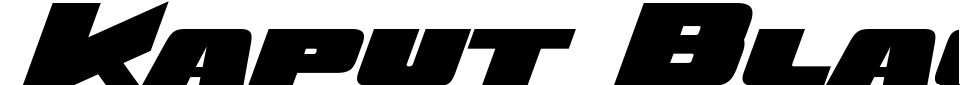 Kaput Black Font Preview