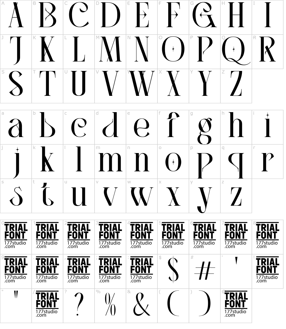 フォントの文字: Paranoid Character