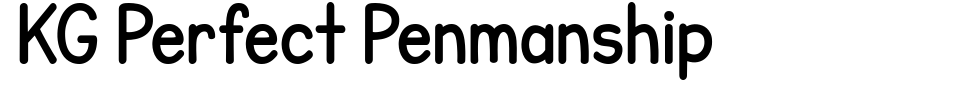 Aperçu de la police d écriture - KG Perfect Penmanship
