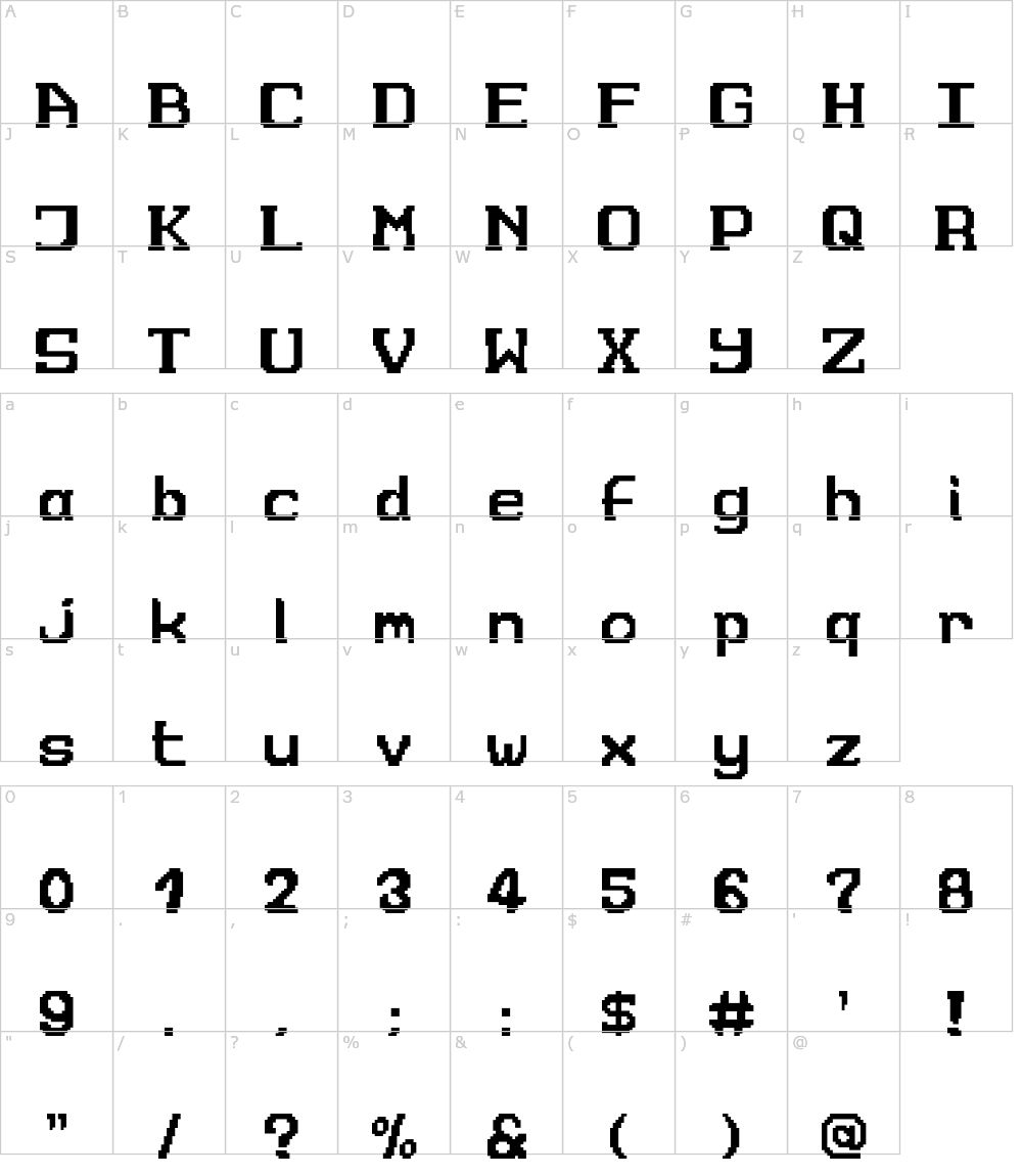 フォントの文字: Her Mana Two