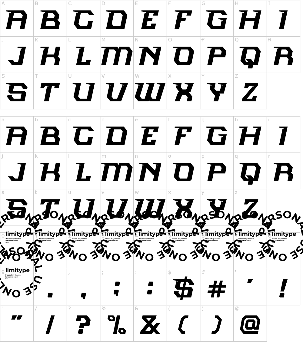 フォントの文字: Neosonic