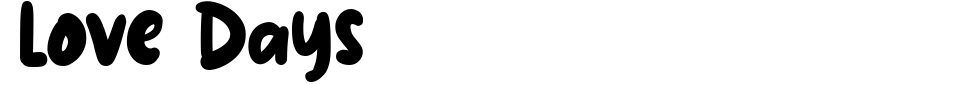 Vorschau der Schriftart - Love Days