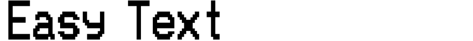 Vorschau der Schriftart - Easy Text