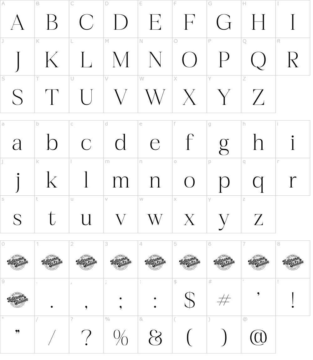 フォントの文字: Realife Moment