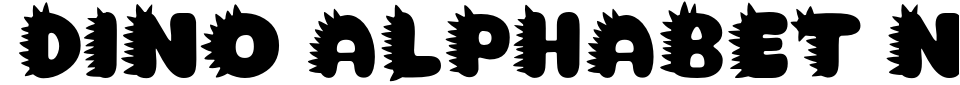 字体预览:Dino Alphabet New