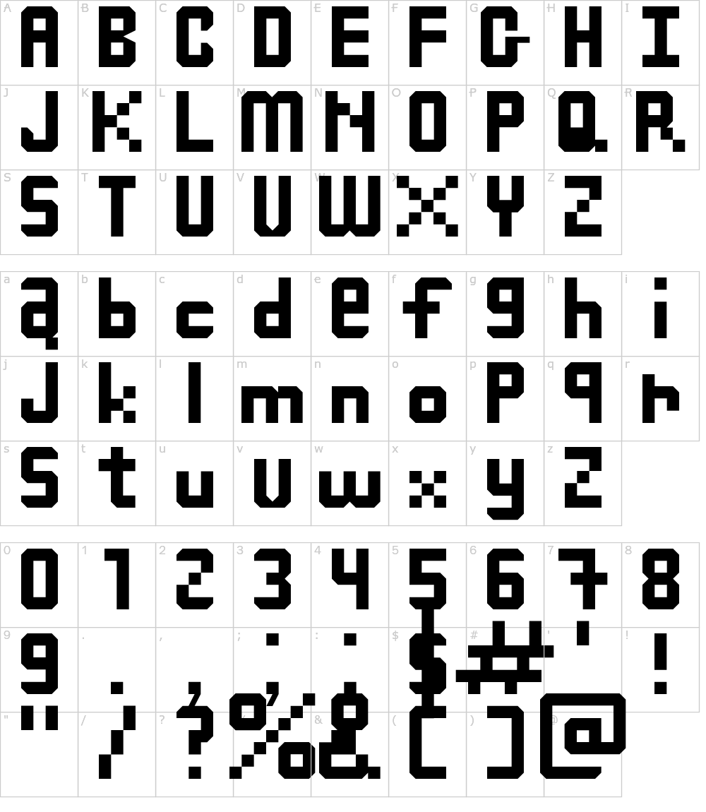 Characters: Modern Font