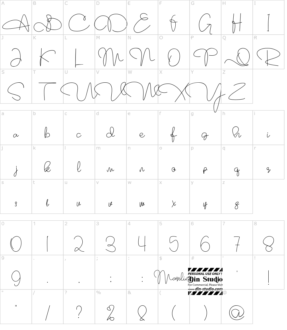 Characters: Marrline Font