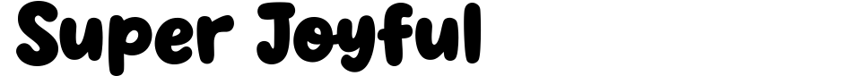 字体预览:Super Joyful