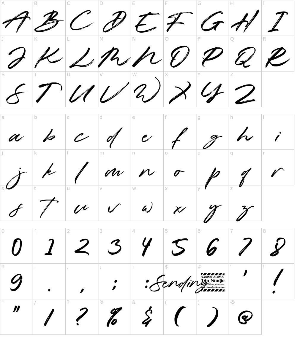 Characters: Sending Font