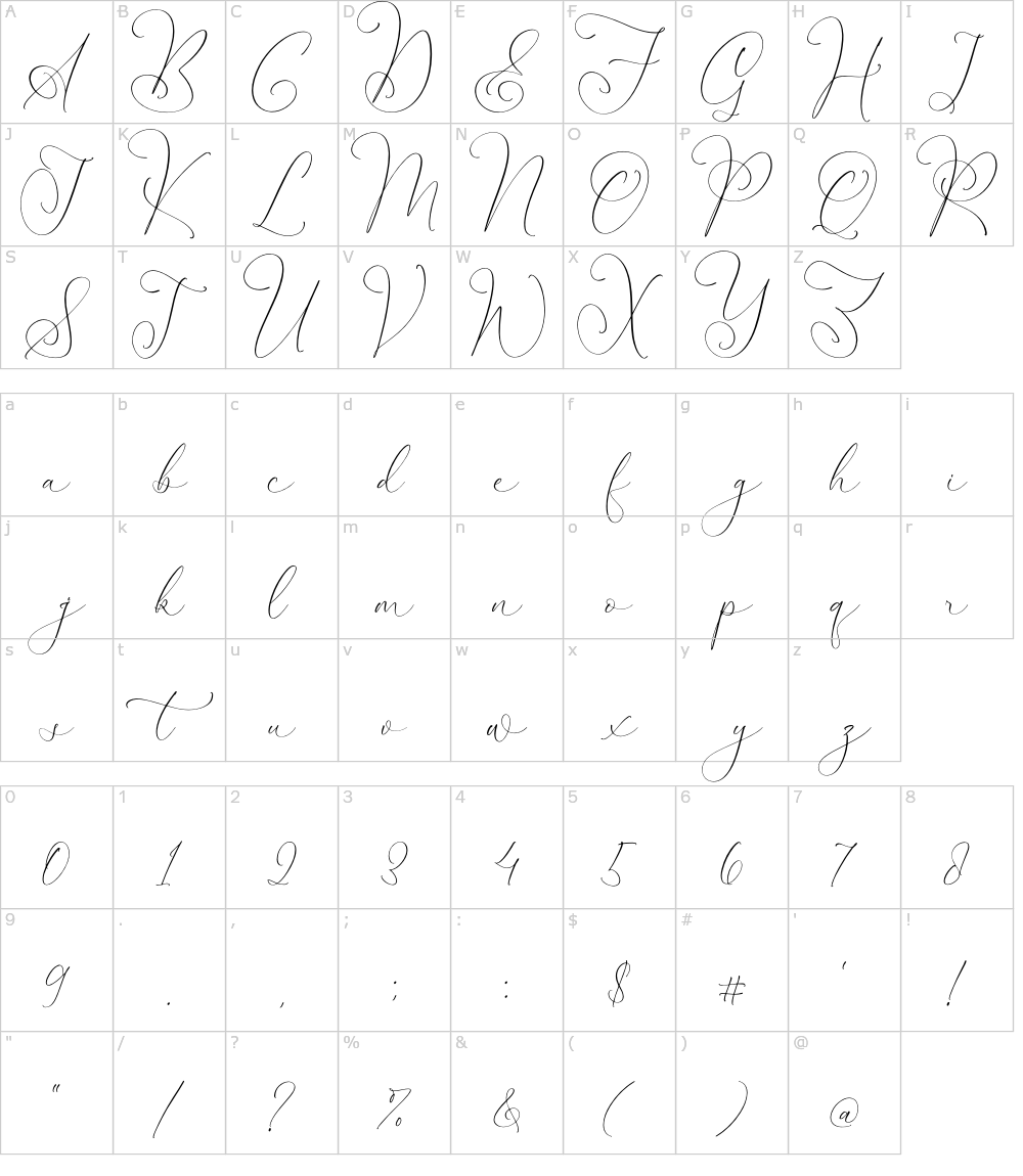フォントの文字: Senorytta