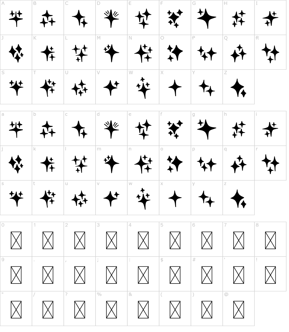 フォントの文字: Hadaspa
