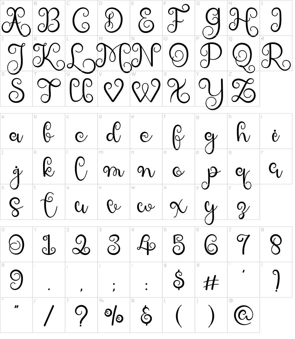 Characters: Holla Kalsa Font