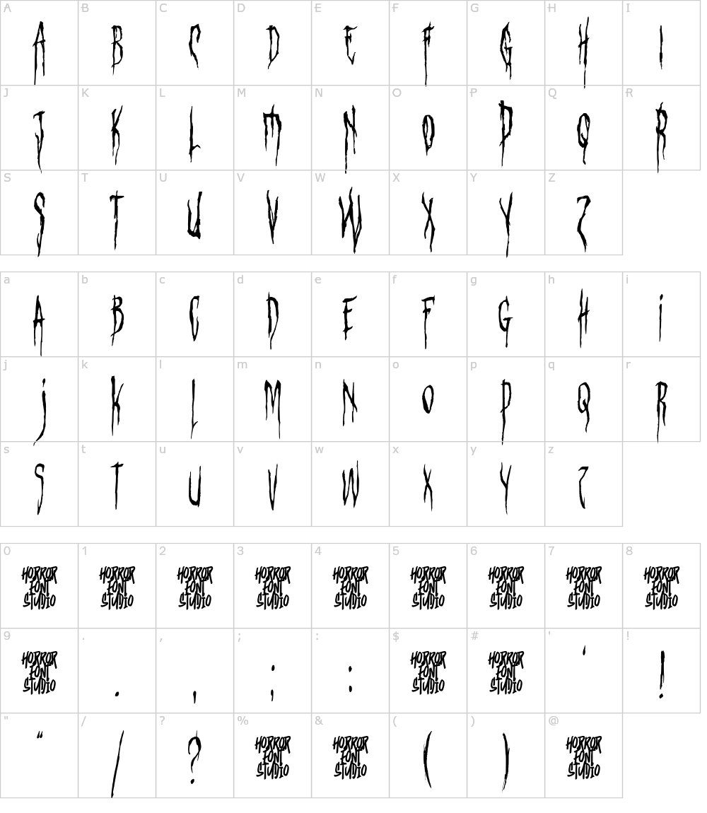 フォントの文字: Phantom Phrases