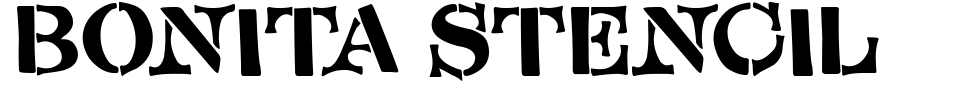 Vorschau der Schriftart - Bonita Stencil