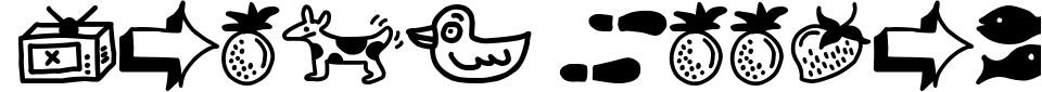 폰트 미리 보기:Icons Woodcutter Style