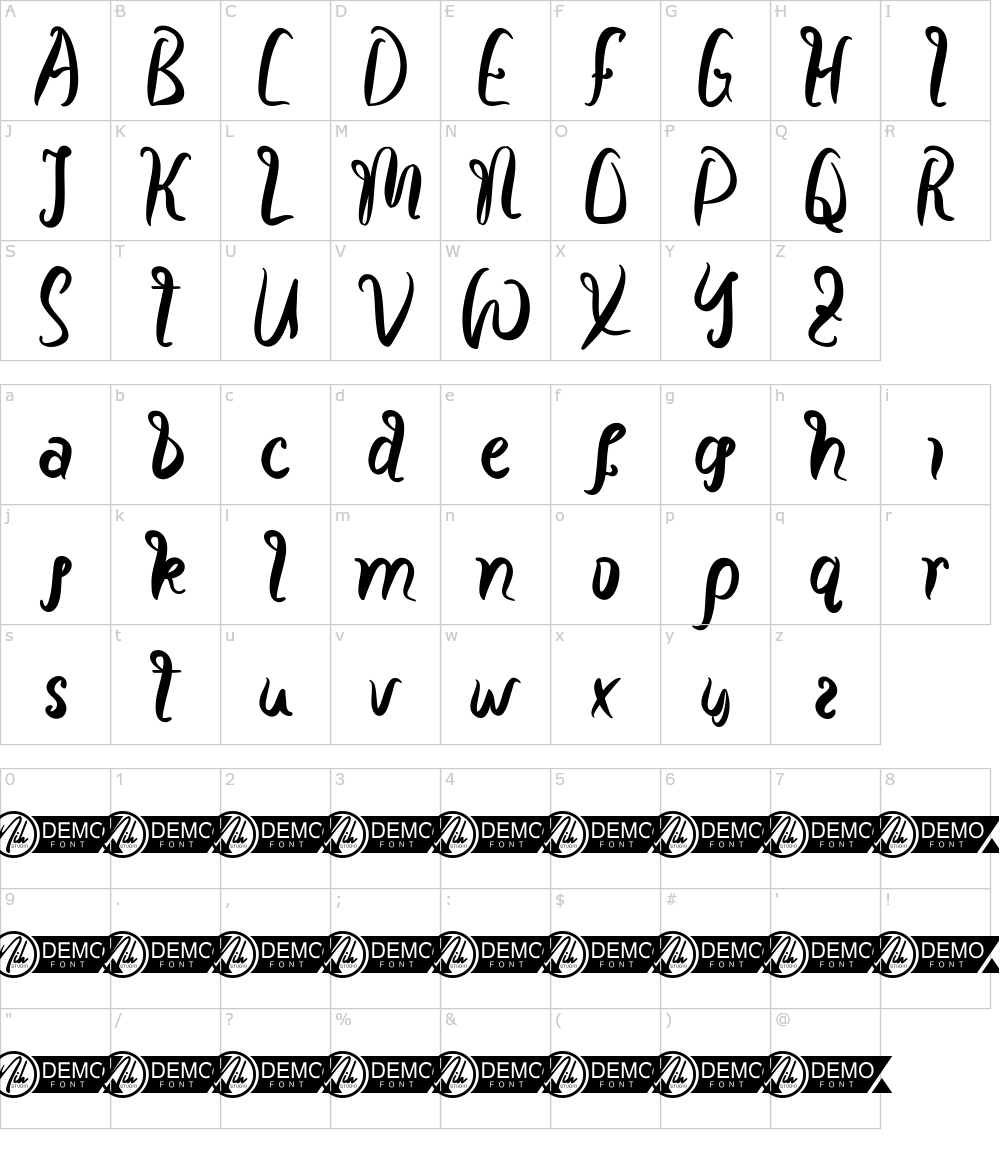 フォントの文字: Kota Kembang