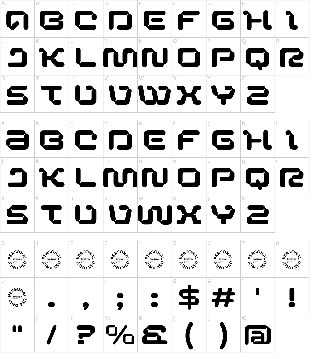 フォントの文字: Maveric