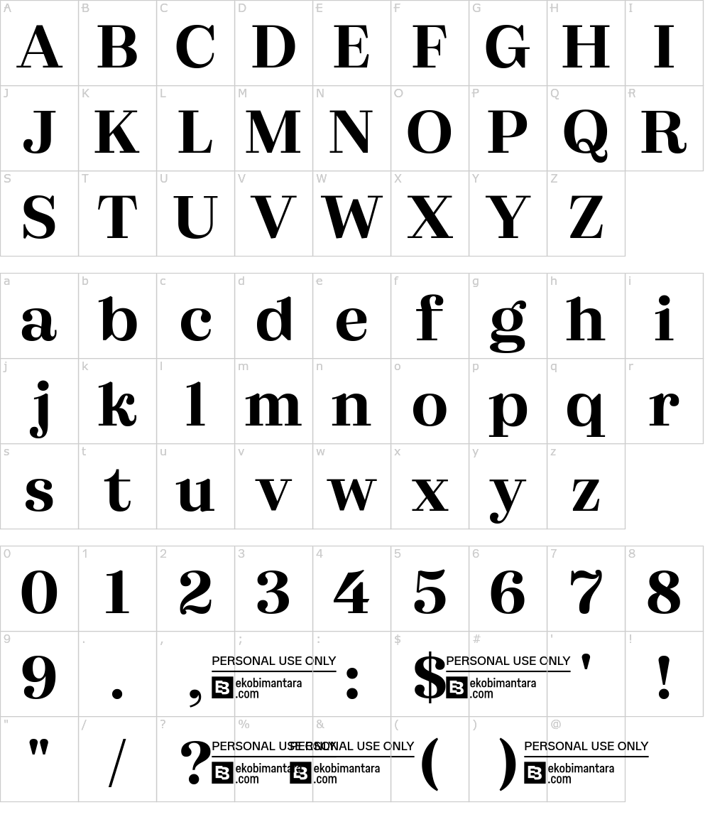 フォントの文字: Marchise