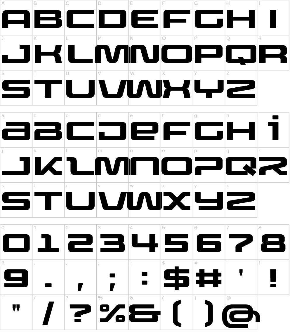 Characters: Crossfly Font