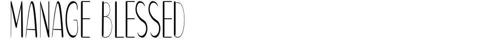 Vorschau der Schriftart - Manage Blessed