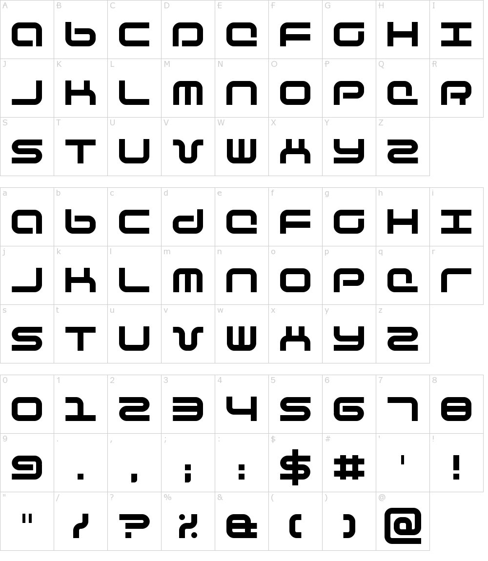 フォントの文字: Phutura