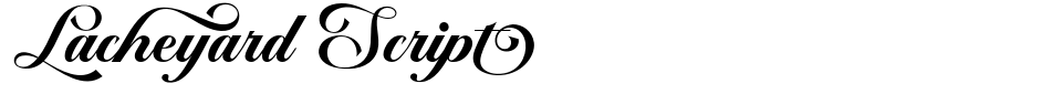 フォントプレビュー:Lacheyard Script