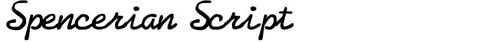 폰트 미리 보기:Spencerian Script