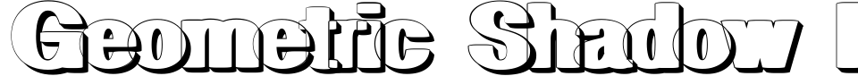 Geometric Shadow PW Font Preview