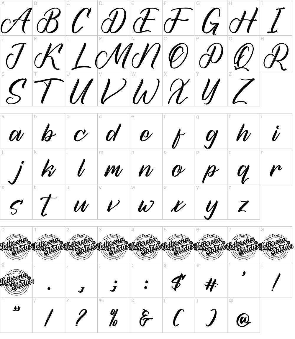 폰트 문자: Alldegha Ramture