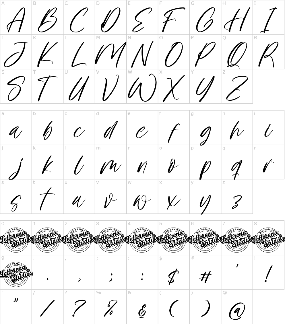 폰트 문자: Moostnaly