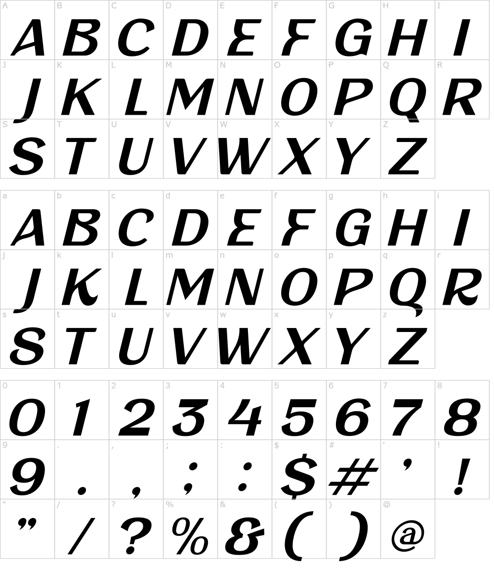 Characters: Belriner Font