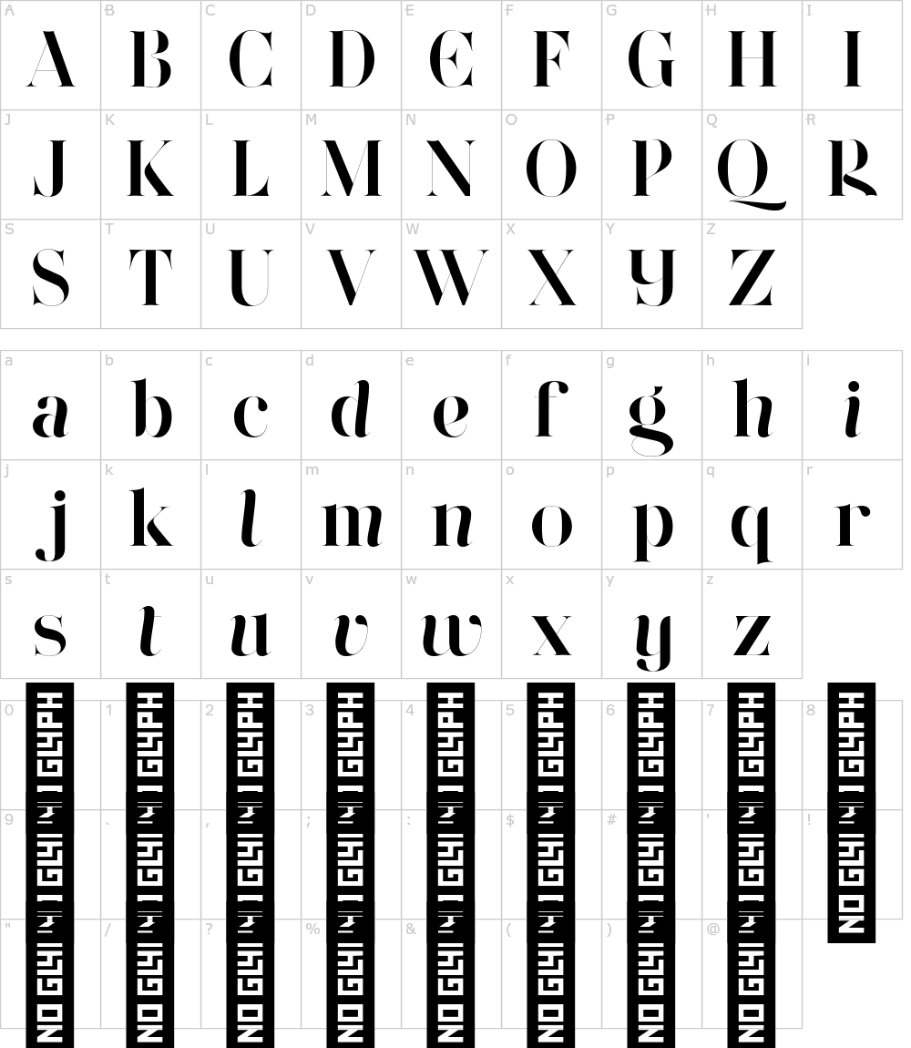 字体字符: Koruva
