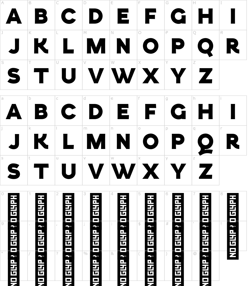 字体字符: Typolio