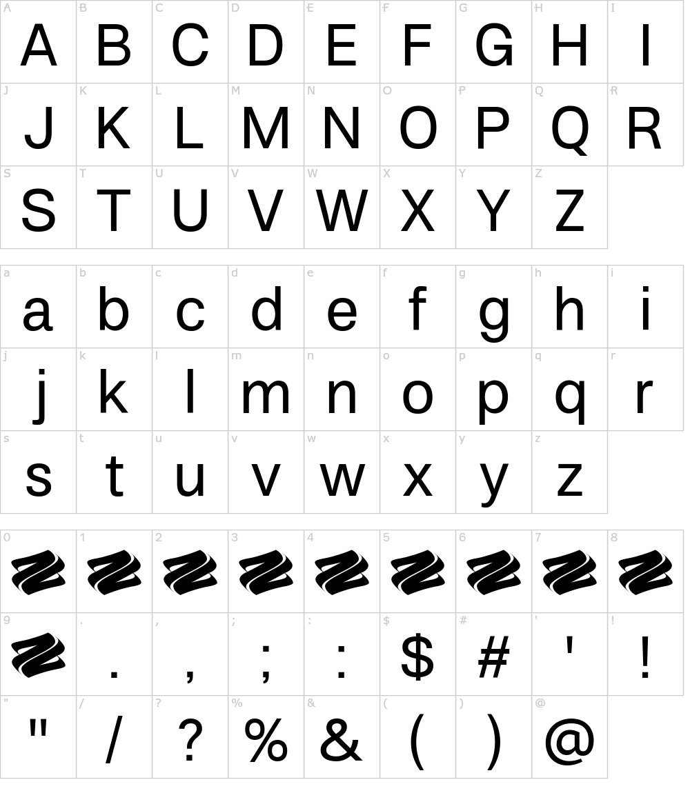 字体字符: Resonate