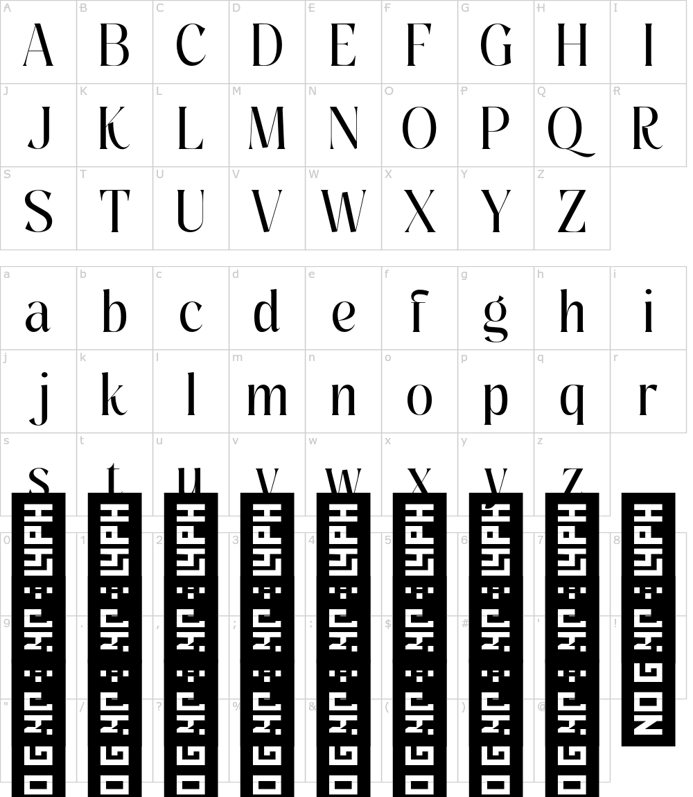 字体字符: Pure Motif