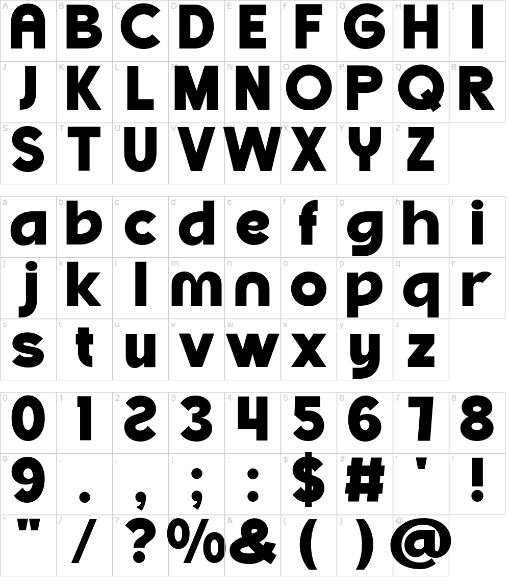 字体字符: Row Vatikano