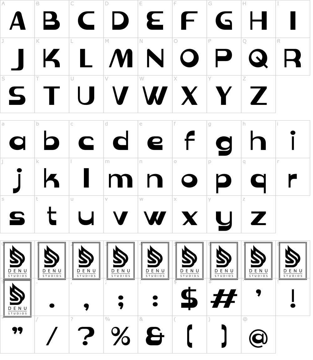 Caratteri del Font - Federic Playfull
