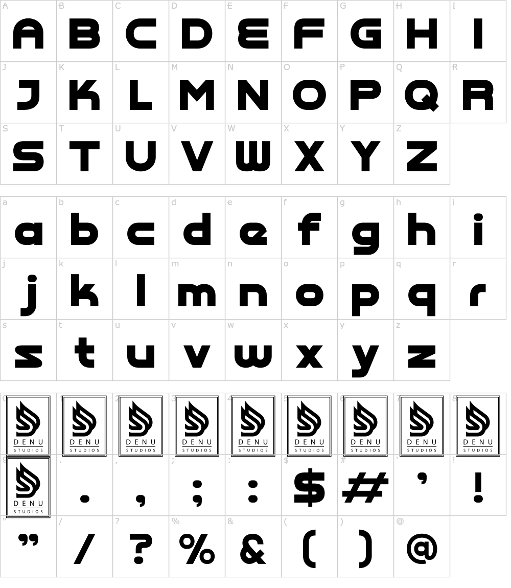 字体字符: Ease Bold