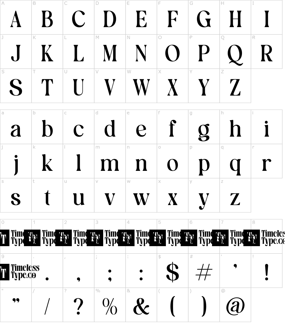 フォントの文字: Bonfire Glisten