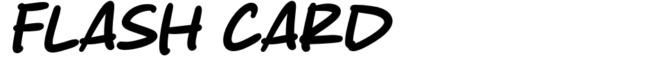 字体预览:Flash Card