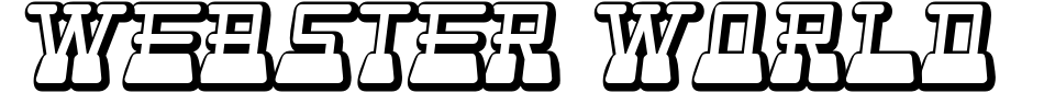 Webster World Font Preview