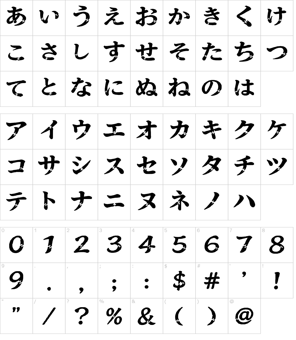 Characters: Mojiw Rekko Font
