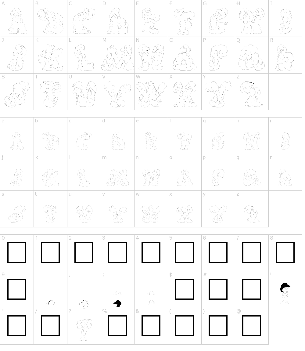 Characters: Caroles Chunk Font