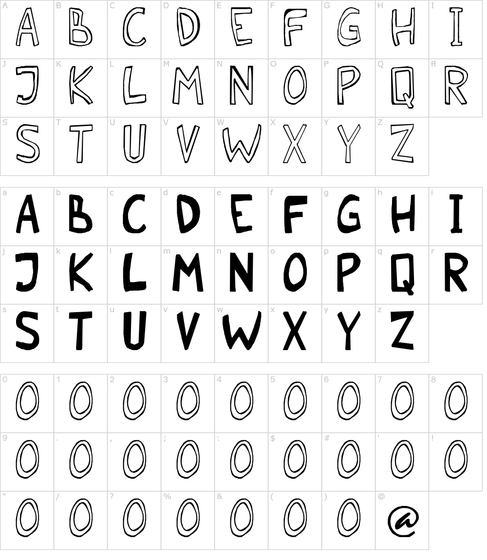 Characters: Malkmus Erc 001 Font