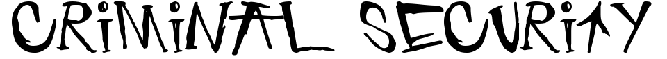 字体预览:Criminal Security