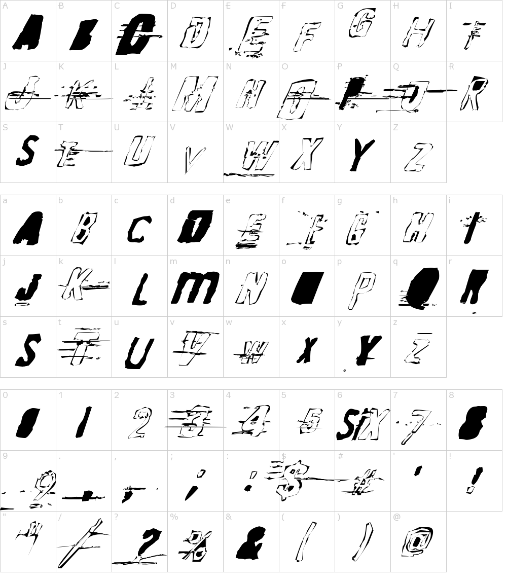 フォントの文字: Random Change In Mood