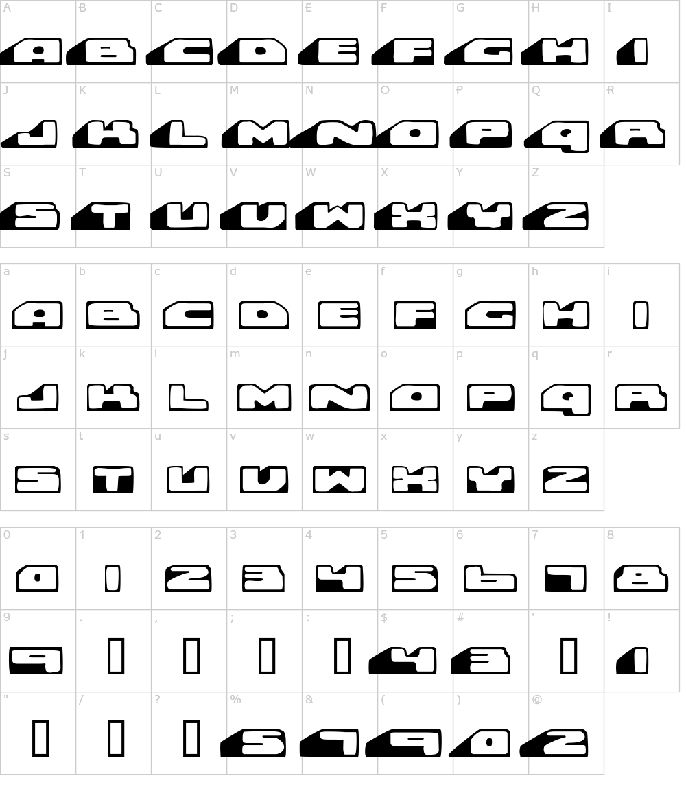 フォントの文字: Rollover