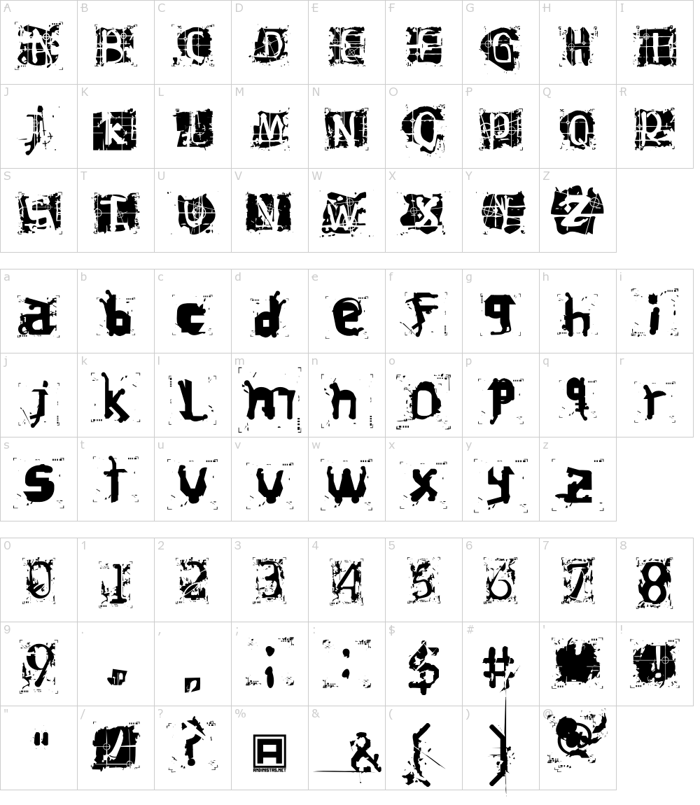 フォントの文字: Hiroformica