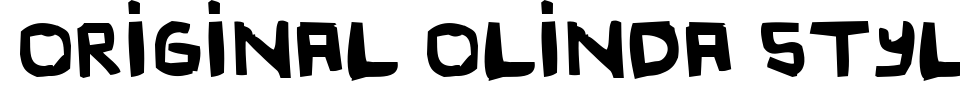 字体预览:Original Olinda Style